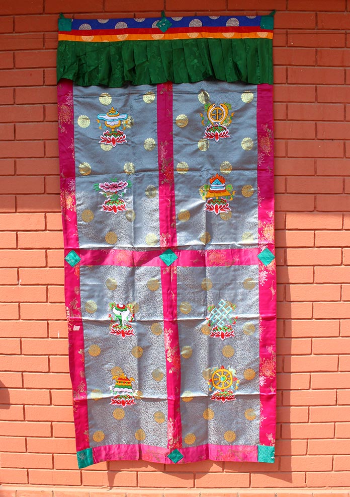 High Quality Embroidered 8 Auspicious Symbol Tibetan Door Curtain