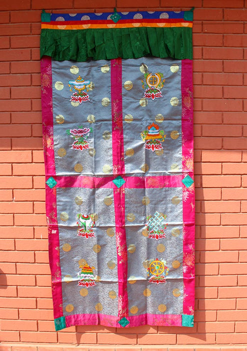 High Quality Embroidered 8 Auspicious Symbol Tibetan Door Curtain