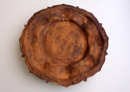 Handpainted Auspicious Symbol Double Fish Clay Wall Hanging - nepacrafts