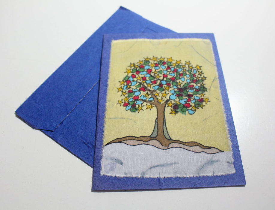 Fair Trade Batik Tree Greeting Cards