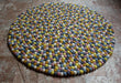 Lemon Berry Round Felt Ball Rugs 90 cm - nepacrafts