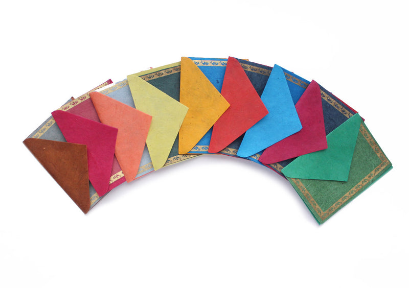 Set of 10 Colorful Mini Paper Envelop Gift Crafts - nepacrafts