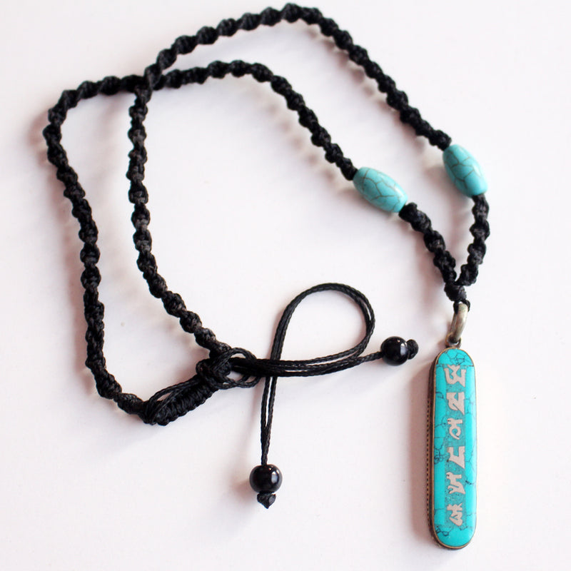 Om Mani Turquoise Pendant - nepacrafts