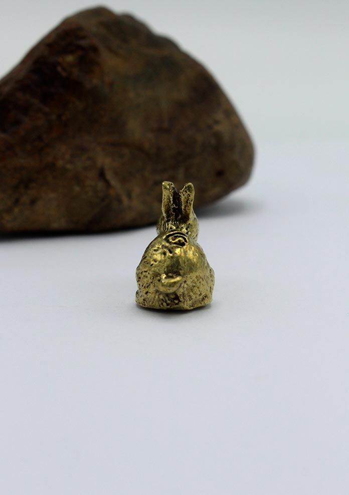 Brass Rabbit Mini Statue
