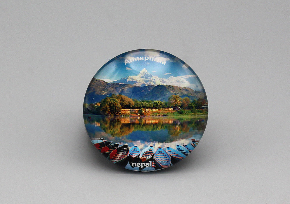 Annapurna Nepal Glass Fridge Magnet - nepacrafts