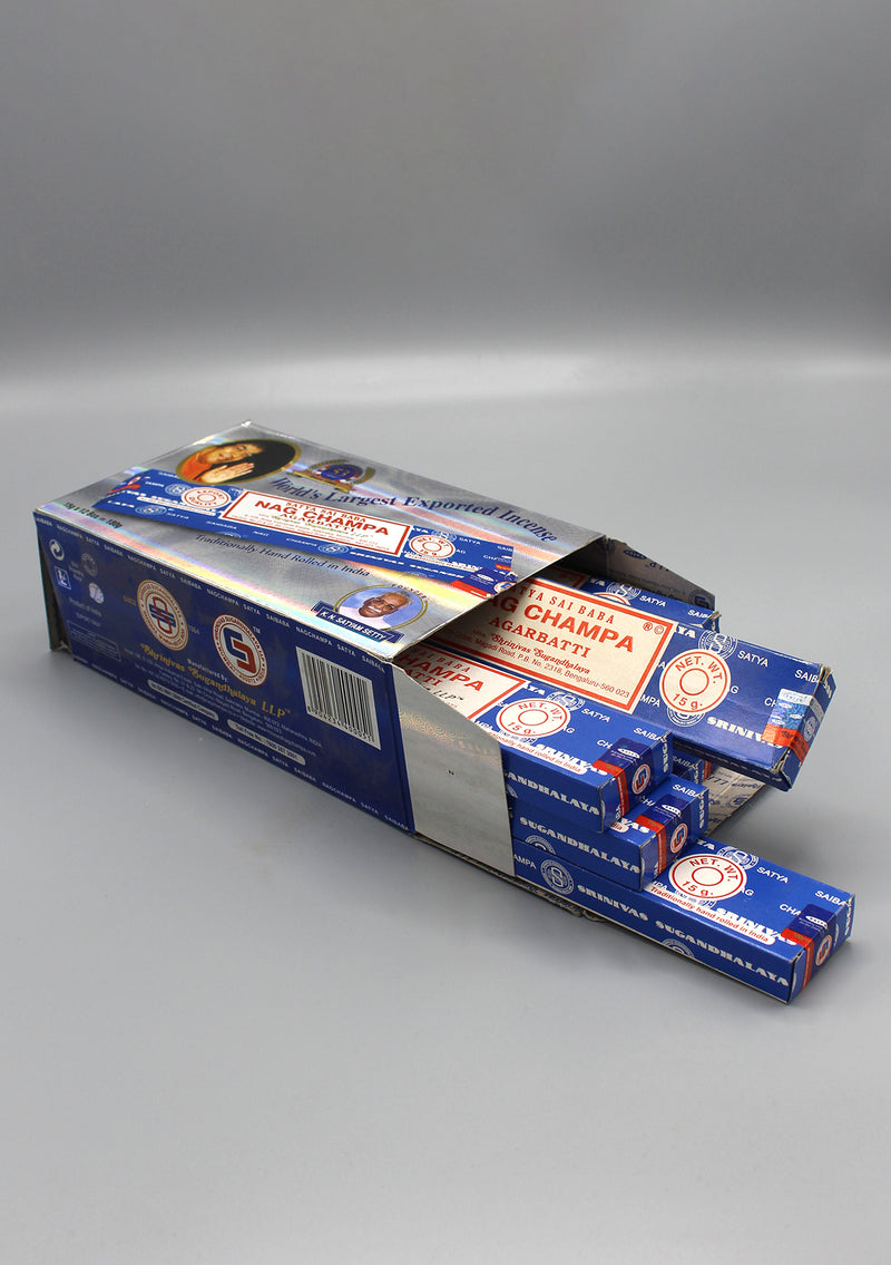 Satya Sai Baba Nag Champa Agarbatti Incense Sticks- Set of 12