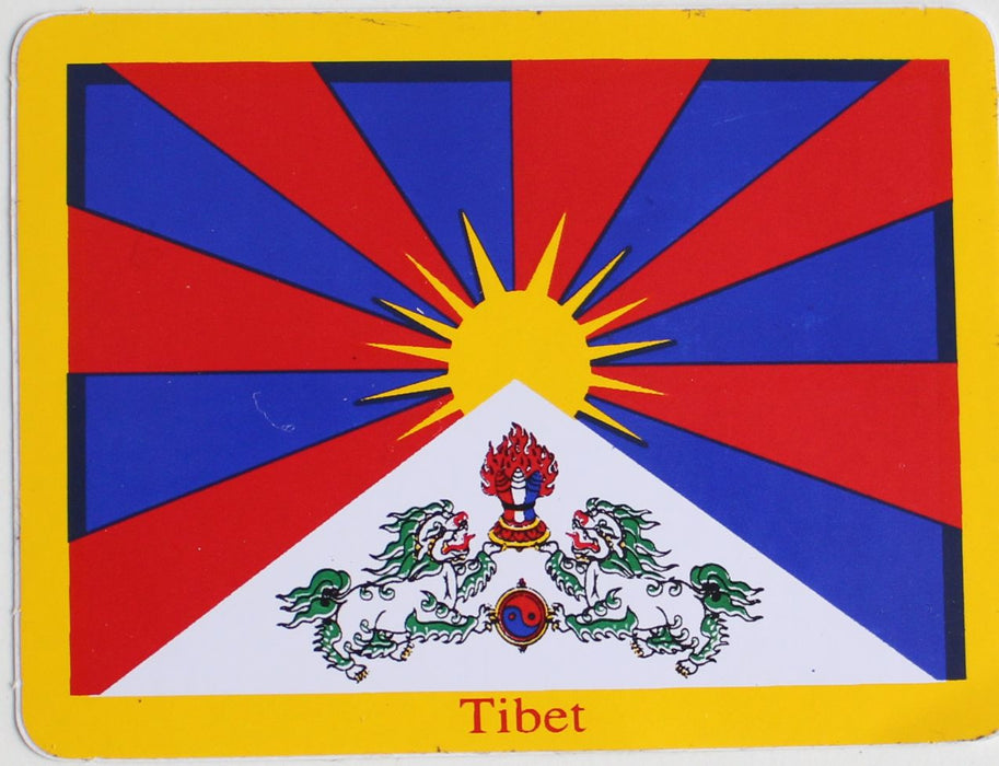 Small Tibet Flag Sticker - nepacrafts