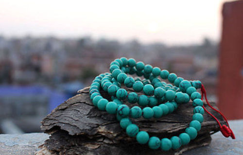 Faux Turquoise Tibetan Prayer Mala