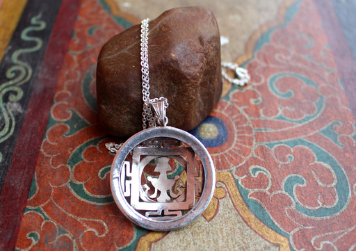 Lucky Symbol Treasure Vase Tibetan Pendant - nepacrafts