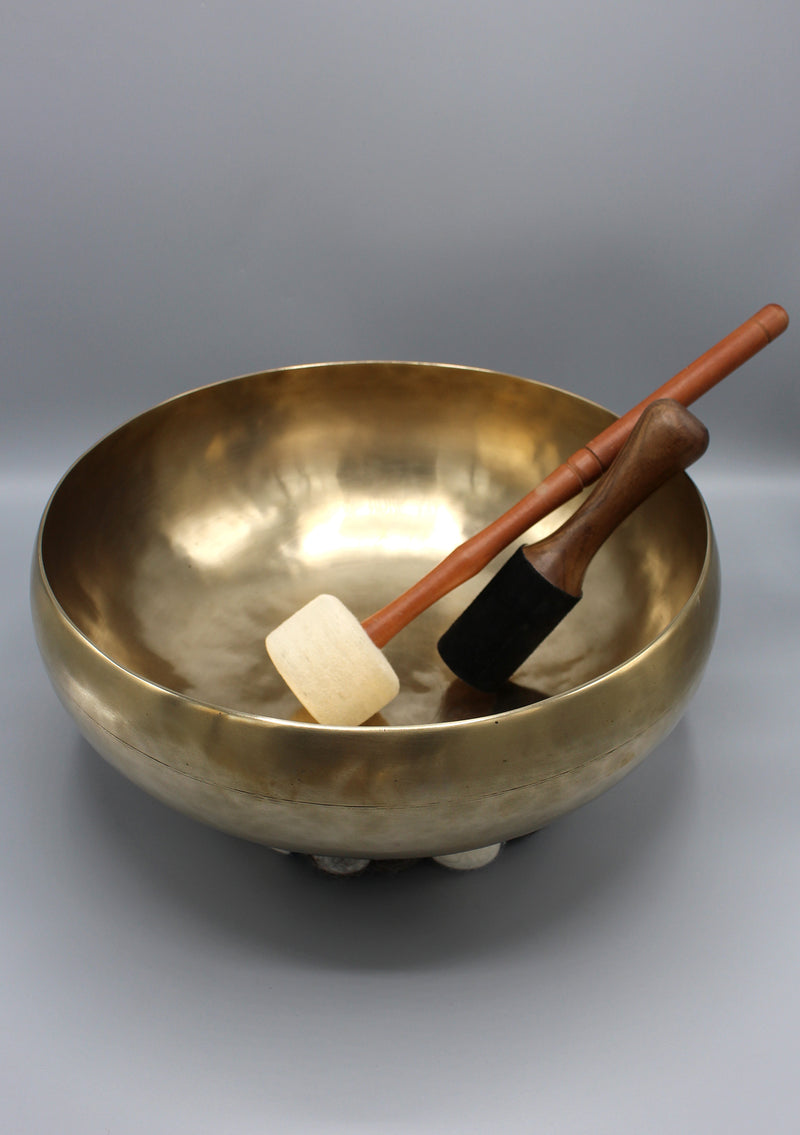 Tibetan Hand Hammered Large Healing Singing Bowl 13.5"