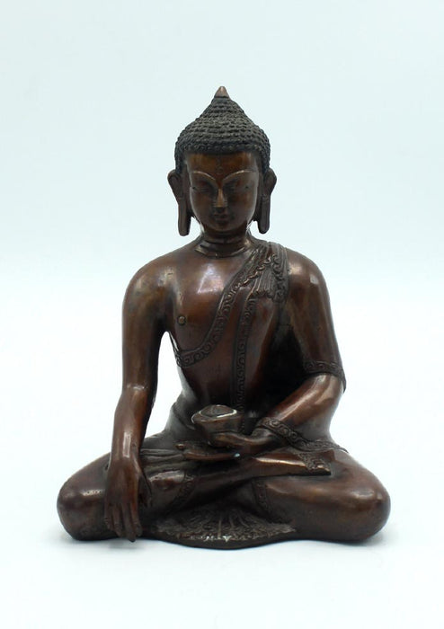 Copper Oxidized Shakyamuni Buddha Statue 6.8 Inch