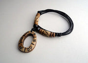 Oval Om Mani Bone Necklace - nepacrafts