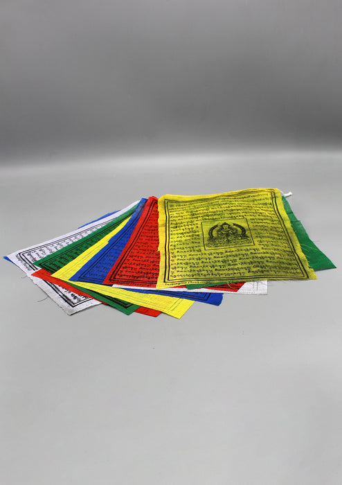 5 Rolls of Guru Padhmasambhava Printed Tibetan Cotton Prayer Flags