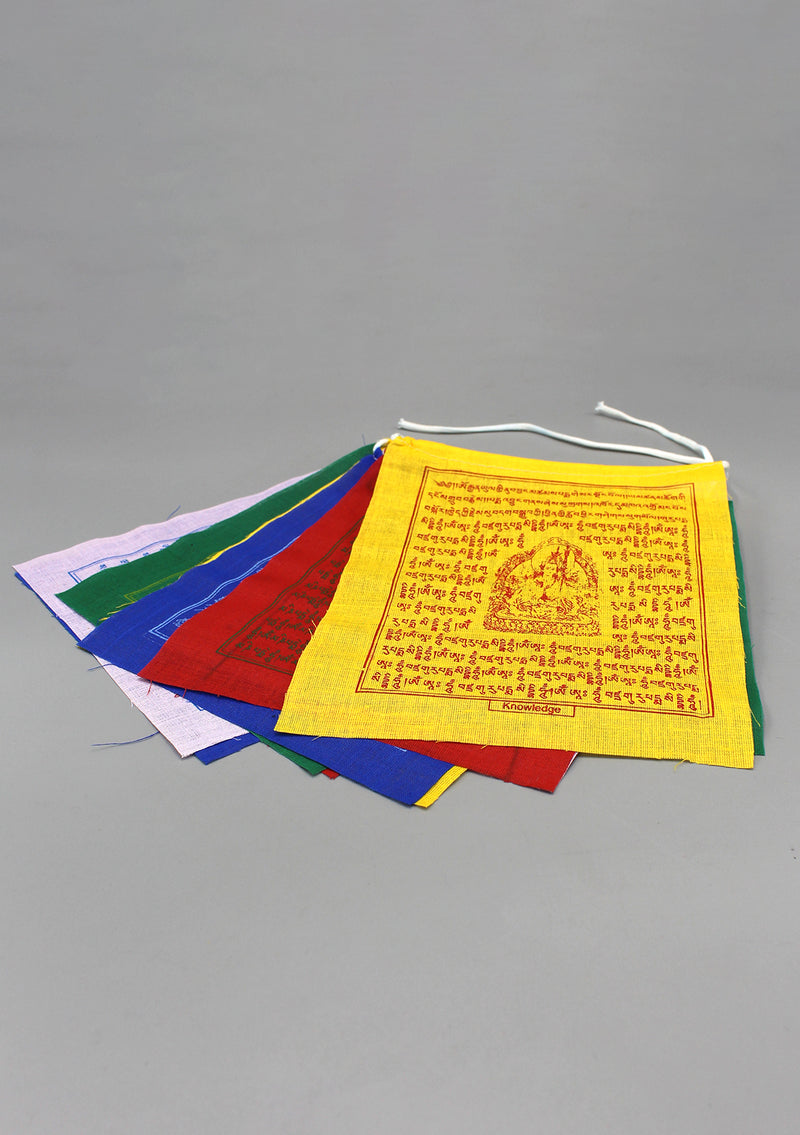 High Quality Cotton Tibetan Prayer Flags, Peace & Compassion  Set