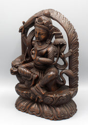 Manjushree Wooden Carving Wall Hanging Frame - nepacrafts