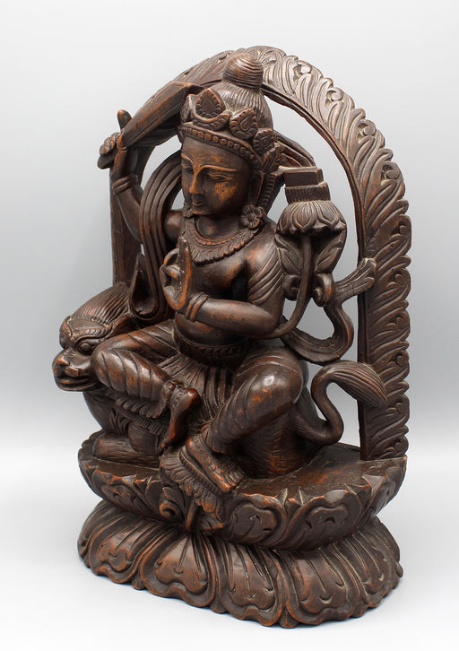 Manjushree Wooden Carving Wall Hanging Frame - nepacrafts