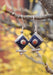 Inlaid Turquoise and Lapis Sterling Silver Earrings - nepacrafts