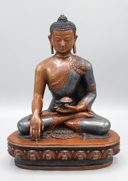 Copper Oxidized Shakyamuni Buddha Statue - nepacrafts