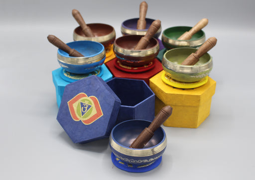 Third Eye Chakra Healing Singing Bowl Gift Set - nepacrafts
