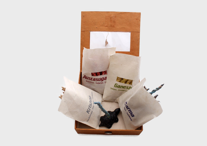 4 in 1 Traditional Nepalese Rope Incense Christmas Gift Box - nepacrafts