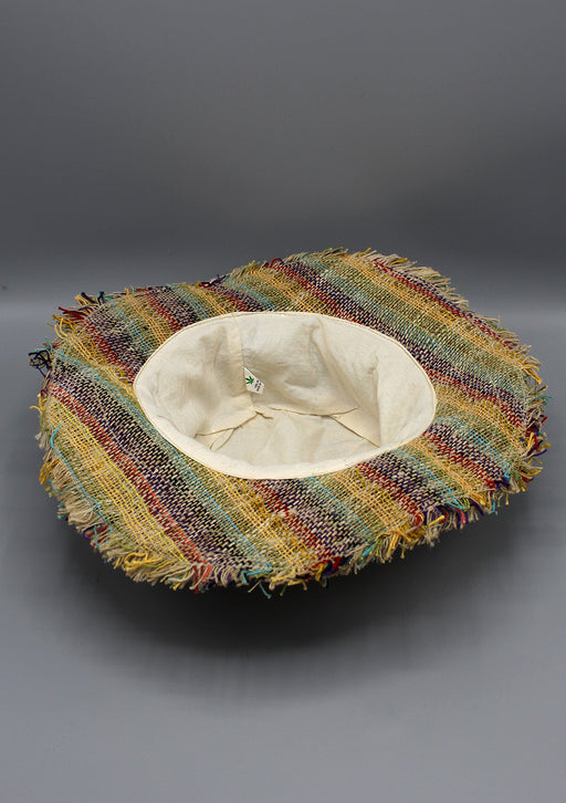 Colorful Hemp Hat with Fringe - nepacrafts