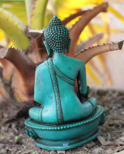 Green Medicine Buddha Statue-Resin Healing Buddha Statue 5"