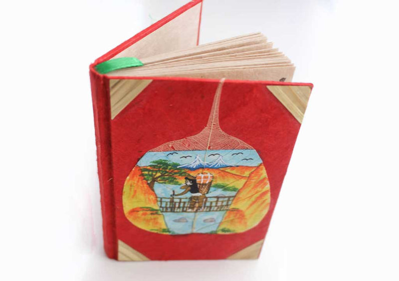 Porters Life in the Himalayas Painted Lokta Paper Journal - nepacrafts