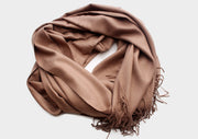 Soft and Warm Caramel Color Woolen Shawl - nepacrafts