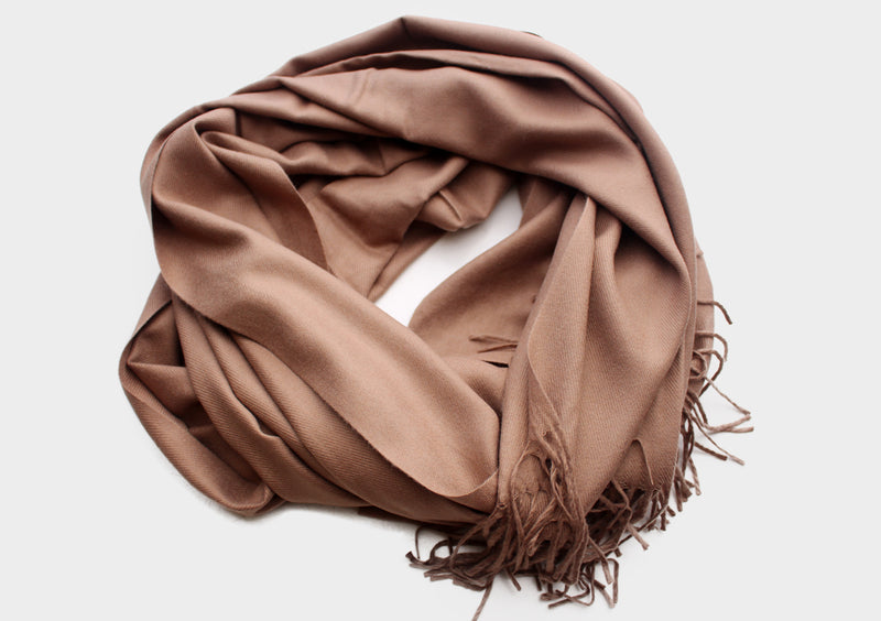 Soft and Warm Caramel Color Woolen Shawl - nepacrafts