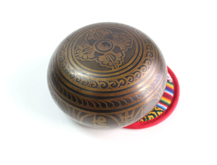 Gulpa Singing Bowls Etched with Om Mani Padme Hung