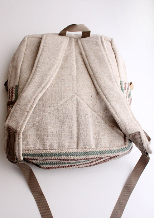 Handmade 100% Natural and Eco Friendly Hemp Backpack with Laptop Sleeve - nepacrafts