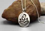Ganesh Om Sterling Silver Pendant - nepacrafts
