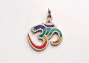 Fine Handmade White Metal Hindu Om Pendant for Meditation and Yoga - nepacrafts