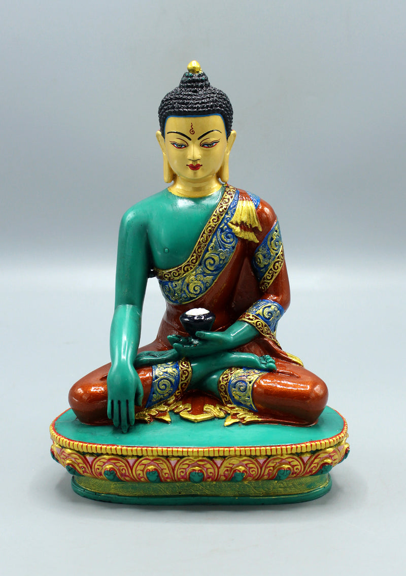 Meenu Shakya Hand Painted Shakyamuni Buddha Statue
