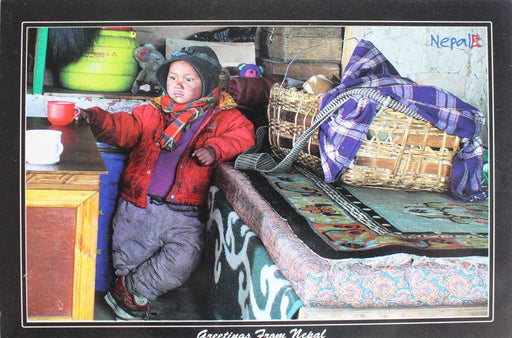 Faces of Nepal-Sherpa Child's Greetings from Nepal Postcard - nepacrafts