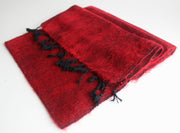 Red Three Ply Woolen Muffler Scarf - nepacrafts