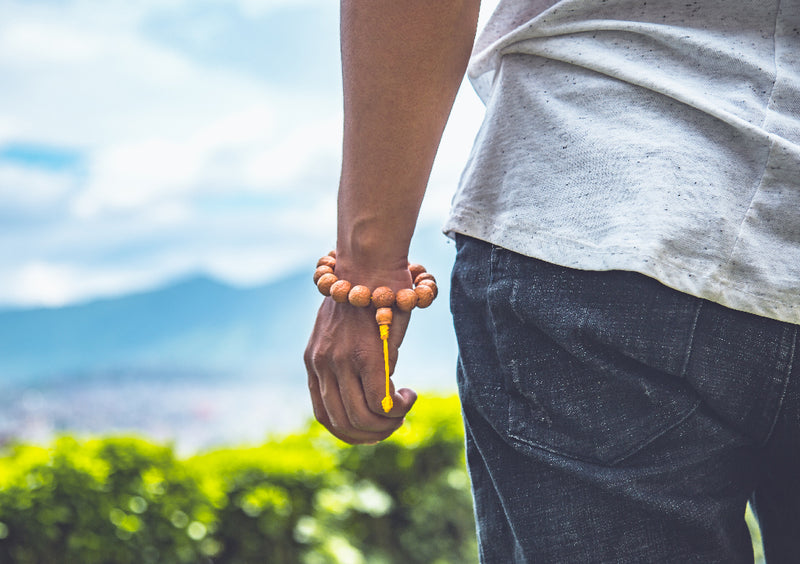 Natural Bodhi Seed Wrist Mala - nepacrafts