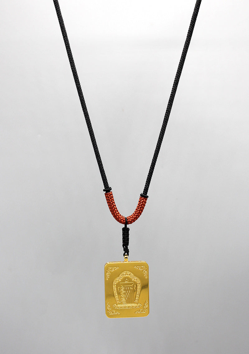 Healing Medicine Buddha Mini Hand Painted Thangka Amulet Pendant