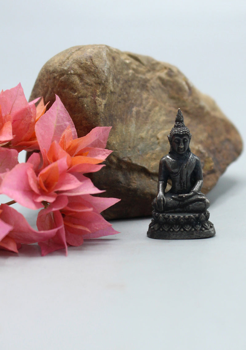 Brass Mini THAI Buddha Statue with Letter