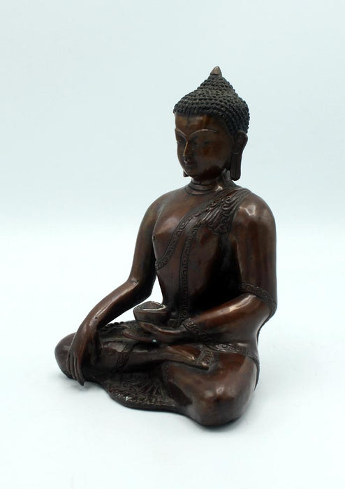 Copper Oxidized Shakyamuni Buddha Statue 6.8 Inch