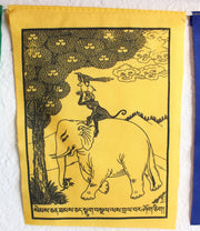 The Four Harmonious Animals Prayer Flags - nepacrafts