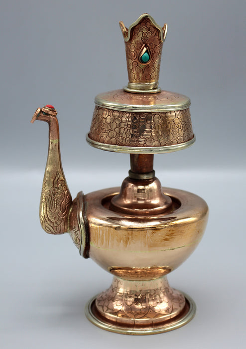 Copper Buddhist Water Offering Vase Bhumpa - nepacrafts