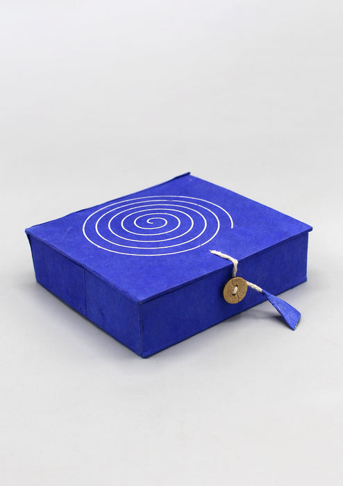 Swirl Painted Singing Bowl Set in a Lokta Gift Box
