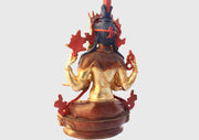 Gold Plated Avalokisteswora Statue 8" High SSST038 - nepacrafts