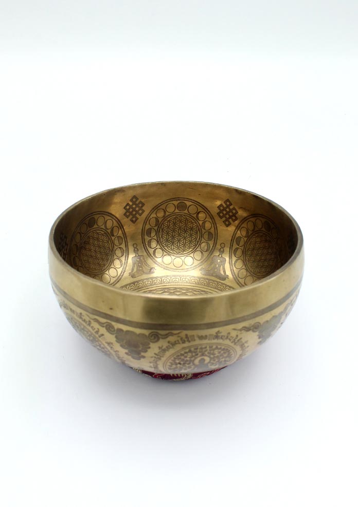 Cosmos Mandala  Fine Arts Etched Singing Bowl- 6 inch