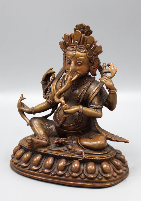Four Armed Ganesha Seated Statue
