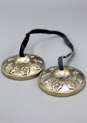 Tibetan Eight Auspicious Symbol Musical Tingsha - nepacrafts