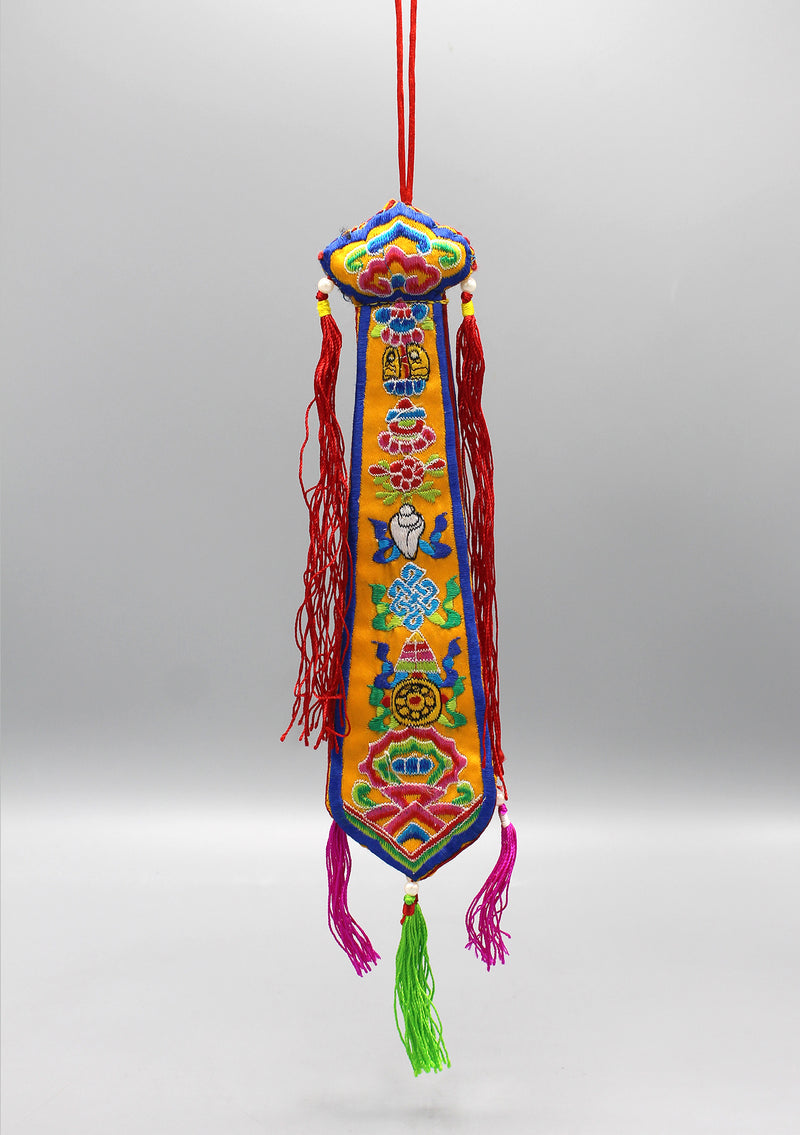 Eight Auspicious Symbol Embroidery Buddhist Hanging Chopen