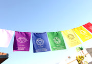Seven Chakra Healing Prayer Flags - nepacrafts