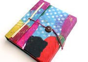 Spiral Star Printed Knot Design Purple Color Lokta Paper Journal Book - nepacrafts